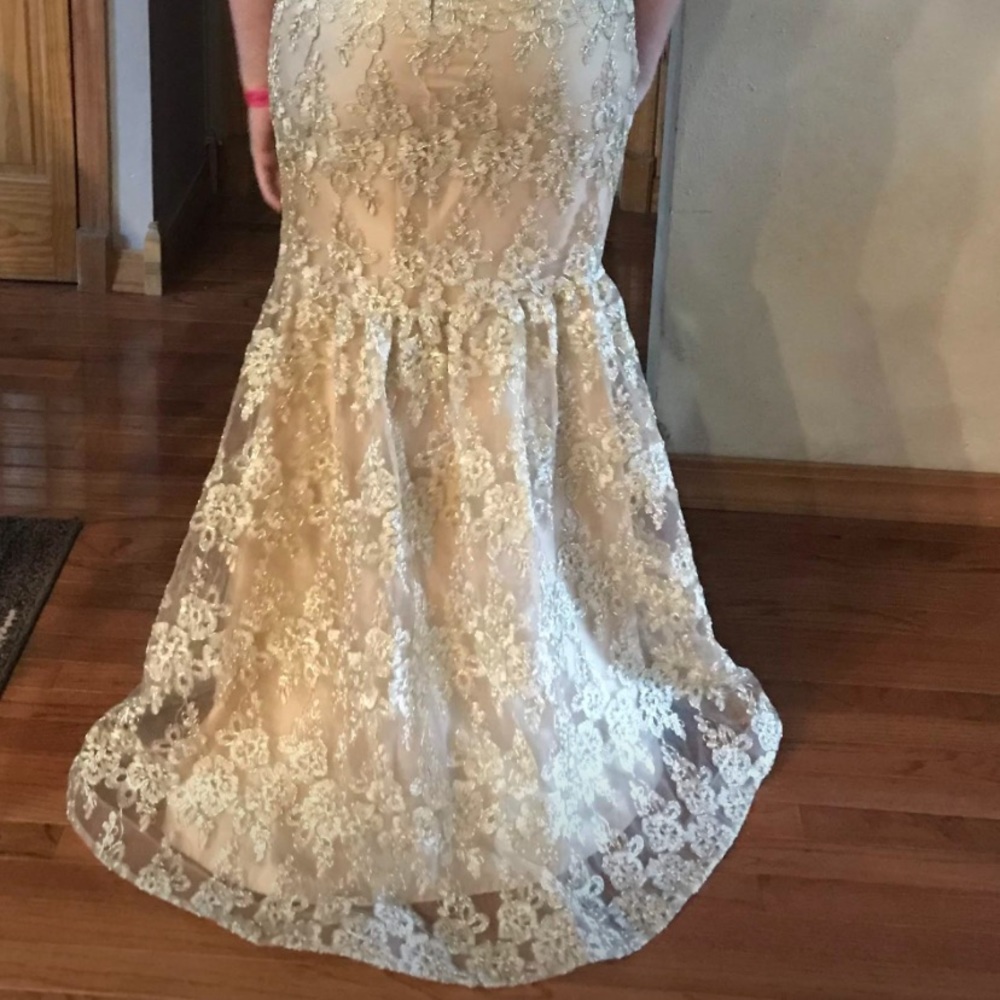 Two piece golf mermaid prom dress with train